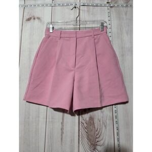 Abercrombie‎ & Fitch Shorts Womens Small Pink High Rise Pleated Tailored Stretch